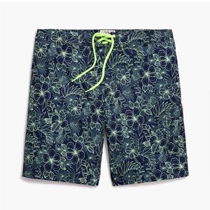 JCrew Navy and grew. Floral Swim Shorts size 31